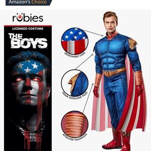 Kids Superhero Costume - Blue and Red